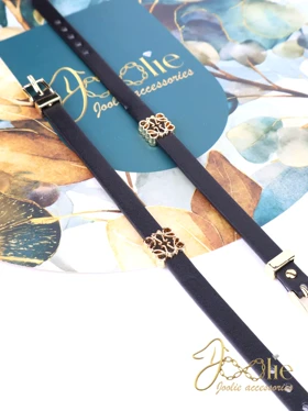 دستبند زنانه چرمی LOEWE کد B2266 (مشکی)
