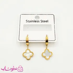 گوشواره آویز دخترانه طرح ونکلیف سفید