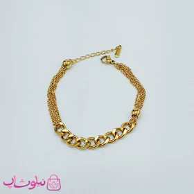 دستبند زنانه ژوپینگ زنجیری طرح فیگارو کد 1849