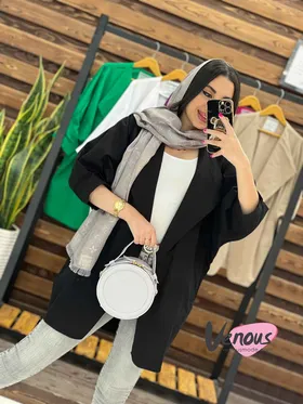 مانتو لینن کتی یقه آمریکایی