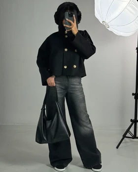 ترنچ کت یقه دکمه کد 100159