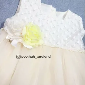 سارافون مجلسی نوزاد دخترانه گل‌دار