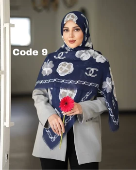 روسری نخ مودال ترک پک سرمه ای 4295