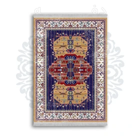 *جدید* فرشینه از جنس پارچه شانل مخمل ترک طرح فانتزی برند دفه کد 1255