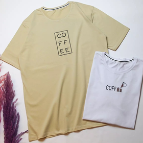 تیشرت دو سایزی قهوه کد 495