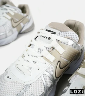 کفش کتانی مردانه و زنانه سفید کرم طوسی Nike cushlon