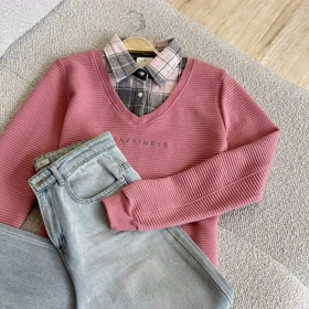 بلوز یقه دوتیکه 1004717