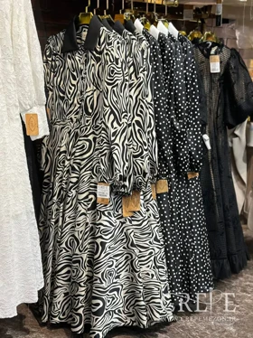 پیراهن ساتن کره زبرا ابرا با تور