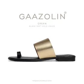 صندل اران گازولین طلایی - GAAZOLIN Oran Sandals Black Soft Gold