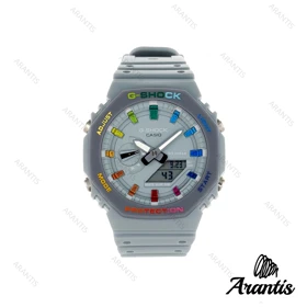کاسیو جیشاک GA-2100 مردانه طوسی ایندکس رنگی m-63960