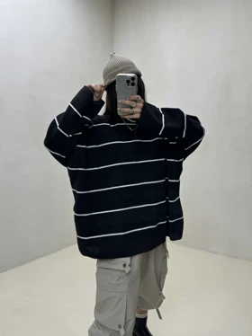 بلوز بافتی راه راه