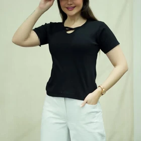 تیشرت کراپ کبریتی زنانه مدل wct034