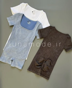 اورال ورزشی زنانه سنگشور یقه خشتی آستین کوتاه