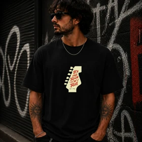 تیشرت طرح گیتار راک ان رول rock n roll