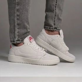 نایک ایر جردن 1 بدون ساق تراویس اسکات سفید ( Nike Air Jordan 1 Low Travis Scott White)