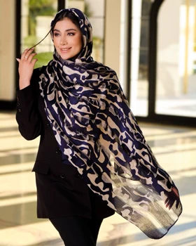 شال ابریشم میله ای 20264 BURBERRY