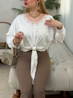 شومیز دانتل ساتن 3715