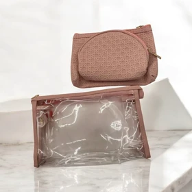 کیف لوازم آرایش و اکسسوری سه تایی در چهار رنگ