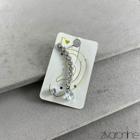 گوشواره زنانه کراس تمام نگین 20413