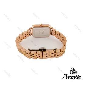 ساعت دنیل ولینگتون زنانه مستطیلی رزگلد صفحه سفید w-4225