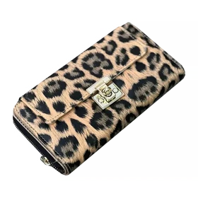 کیف پول زنانه و دخترانه پلنگی پیچی مدل MSN22-18