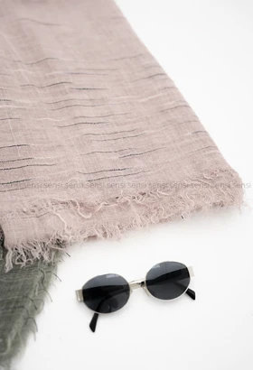 شال نخی لینن خطی کد1004219