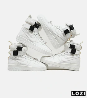 کفش کتانی ساق‌دار مردانه سفید NIKE AIRFORCE AF1