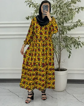 پیراهن ساحلی گل‌دار وارداتی دریا 4132