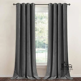 پرده آماده مخمل ویولت