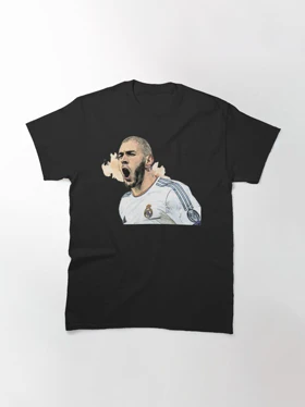 تیشرت ورزشی رئال مادرید | تیشرت Real Madrid CF طرح Art Watercolor Benzema Pfm135 کد 143963