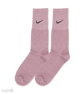جوراب ساق‌دار کش انگلیسی طرح Nike طیف صورتی