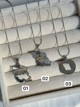 کالکشن گردنبند ایران استیل و رنگ ثابت کد N012