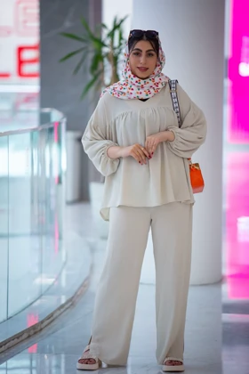 مانتو شلوار کنفی کراش چین‌دار