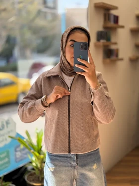 بامبر جکت فوتر کجراه_4313 (بژ صورتی)