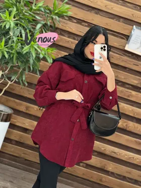 مانتو کبریتی کمردار