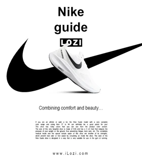 کفش کتانی مردانه و زنانه سفید مشکی Nike guide 10