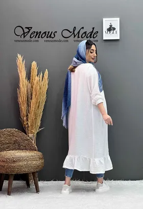 مانتو طرحدار پایین چین