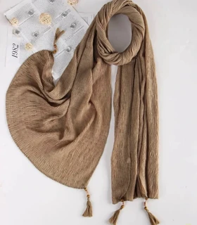 شال پلیسه طیف کرم