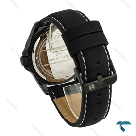 ساعت مردانه نیوی فورس NF8023 بند چرم تمام مشکی NaviForce-7653-G
