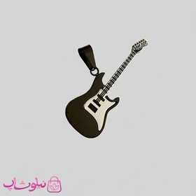 گردنبند گیتار مدل مشکی استیل کد 250