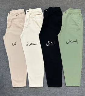 مام فیت کتان پارچه ترک کشی قد 90