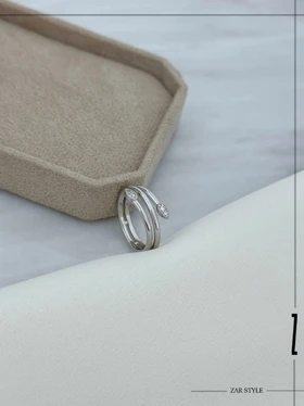 انگشتر پیچی دو برگ