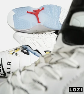 کفش کتانی ساق‌دار مردانه سفید زرد Nike air jordan 5 v02