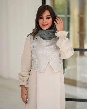 مانتو پیراهنی بلند ترکیبی کد 2813