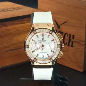 ساعت مچی زنانه هابلوت HUBLOT A919G با 3 موتور فعال کرنوگراف کد 1
