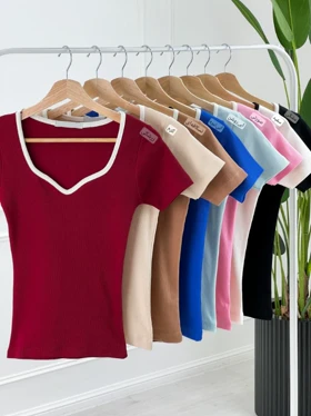 تیشرت بلند یقه دلبری