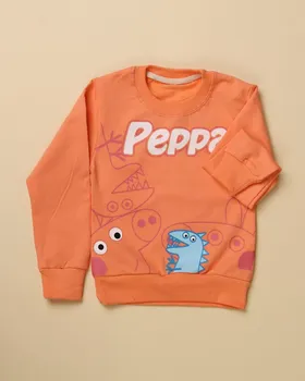 بلوز آستین بلند پنبه‌ای بچه گانه(peppa) 0751
