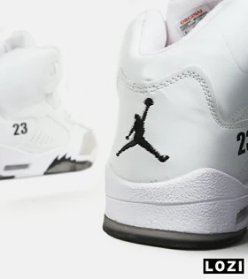 کتانی ساق‌دار زنانه و مردانه سفید Nike air jordan 5