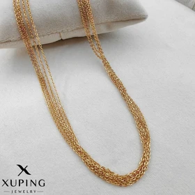 زنجیر استیل طلایی زنانه مدل ساده کلاسیک – Xuping
