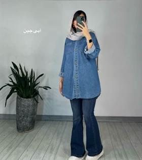 مانتو جین کاغذی نگار